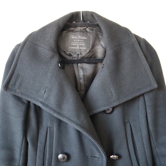 Aritzia Talula Babaton Howell Double Breasted Black Pea Coat, Size XXSma… - Picture 5 of 16